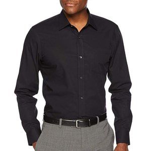 Essentials Men's Slim-Fit Long Sleeve Dress Shirt